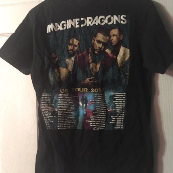 Imagine Dragons Black 2018 Tour Shirt - Picture 3 of 3